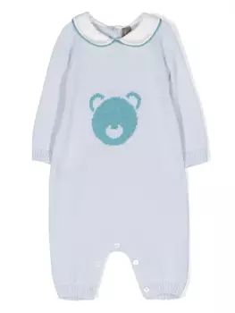 Little Bear ромпер из вирджинской шерсти с узором, синий