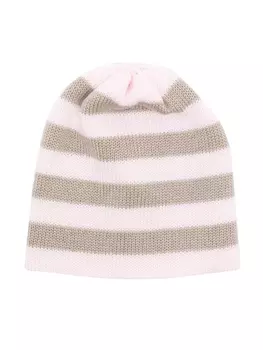 Little Bear шапка бини в полоску, розовый