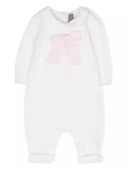 Little Bear трикотажный ромпер с бантом, нейтральный цвет