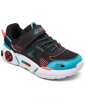 Little Boys Game Kicks: повседневные кроссовки с ремешком Gametronix 2.0 от Finish Line Skechers, мультиколор