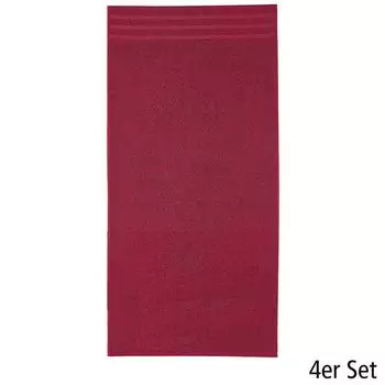 Little Cloud: набор гостевых полотенец ROYAL из 4 шт. антрацитовый (3003 912 201 ТЕМНО-СЕРЫЙ X 4) Kleine Wolke, красный