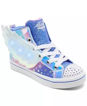 Little Girls Twinkle Toes Twi-Lites 2.0 — повседневные кроссовки Dreamy Wings Light Up от Finish Line Skechers, синий