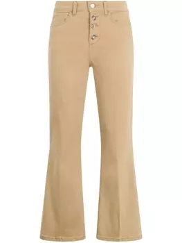 LIU JO брюки bootcut с завышенной талией, нейтральный цвет