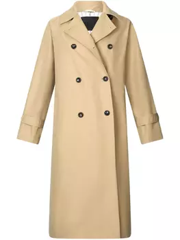 LIU JO двубортный тренч с поясом, коричневый