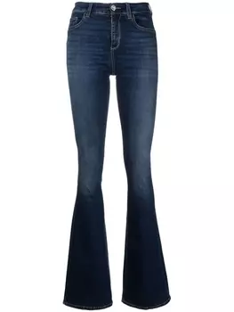 LIU JO джинсы bootcut с эффектом потертости, синий