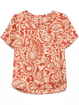 LIU JO футболка с принтом пейсли, оранжевый