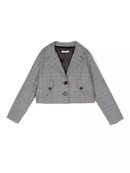 Liu Jo Kids блейзер с узором тартан, белый