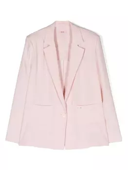 Liu Jo Kids однобортный пиджак с логотипом, розовый