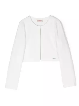 Liu Jo Kids пиджак с логотипом, белый