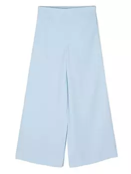 Liu Jo Kids расклешенные брюки с логотипом, синий