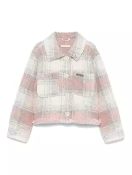 Liu Jo Kids жакет в клетку, розовый