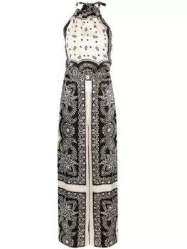 LIU JO комбинезон с широкими брюками и принтом, черный