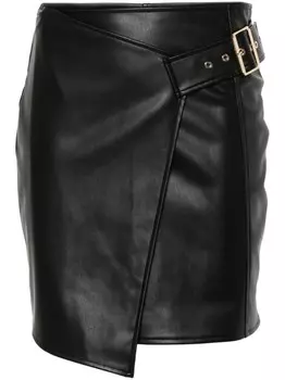 LIU JO мини-юбка из искусственной кожи, черный