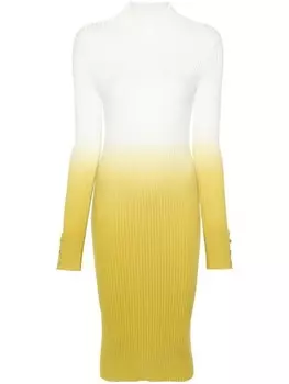 LIU JO омбре трикотажное платье миди, зеленый