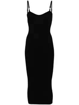 LIU JO платье миди в рубчик, черный