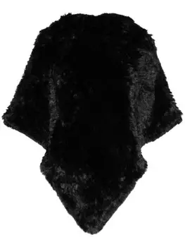 LIU JO пончо из искусственного меха, черный