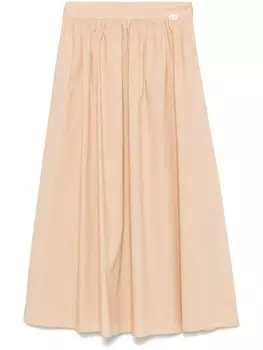 LIU JO поплиновая юбка миди, нейтральный цвет