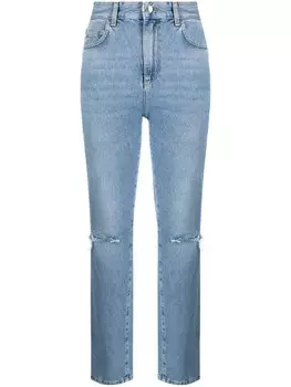 LIU JO прямые джинсы с прорезями, синий