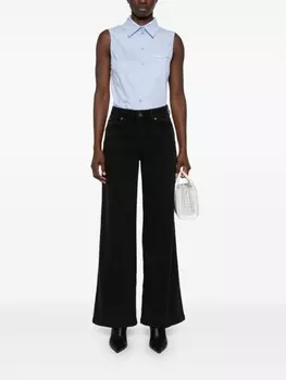 LIU JO расклешенные джинсы с высокой посадкой, черный