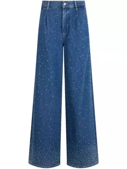 LIU JO Расклешенные джинсы со стразами, синий