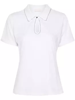 LIU JO рубашка поло с кристаллами, белый