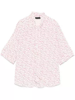 LIU JO рубашка с монограммой, белый