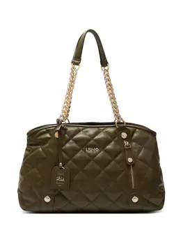LIU JO стеганая сумка-тоут, зеленый