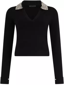 LIU JO свитер с воротником поло, черный