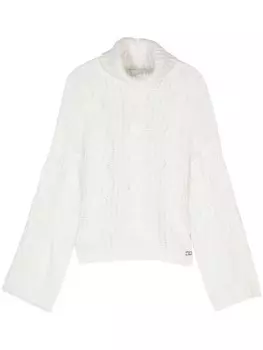 LIU JO свитер с высоким воротником, белый