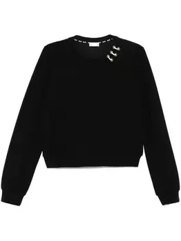 LIU JO толстовка с кристаллами, черный