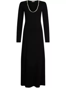 LIU JO Трикотажное платье со стразами, черный