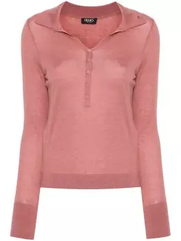 LIU JO трикотажный топ-поло, розовый