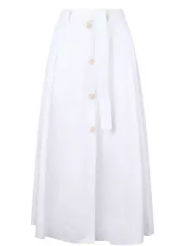 LIU JO юбка миди с пуговицами спереди, белый