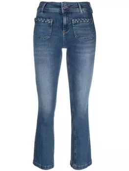 LIU JO укороченные джинсы bootcut, синий