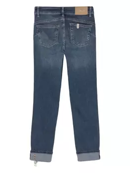 LIU JO укороченные джинсы Monroe средней посадки, синий