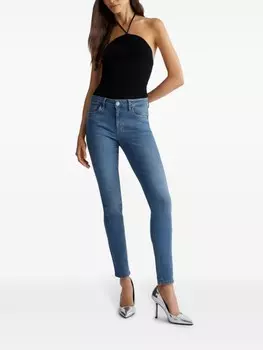 LIU JO узкие джинсы Bottom Up с высокой посадкой, синий