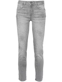 LIU JO узкие джинсы со стразами, серый