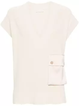 LIU JO вязаный жилет, нейтральный цвет