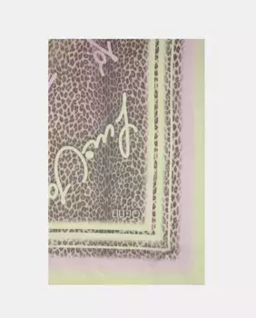 LIUJO ЛОГОТИП-ЛЕОПАРДОВЫЙ ШАРФ, жёлтый