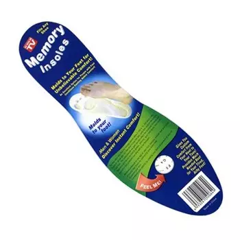 Living Health Products MFSI-004-01 Стельки из пены с эффектом памяти, белые, цвет One Size