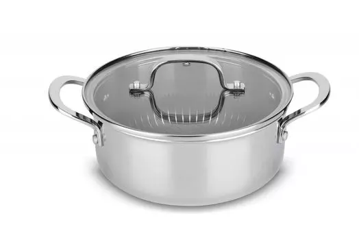 LIVINGTON Titan Pot 4,2 л - кастрюля из нержавеющей стали с покрытием - 24см MediaShop