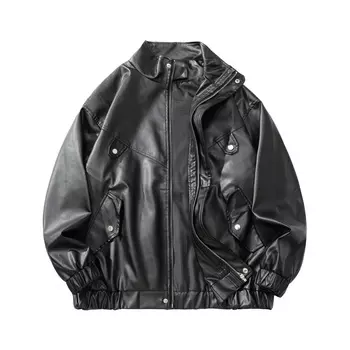 LIVINGTOWN Кожаная куртка унисекс, Черный