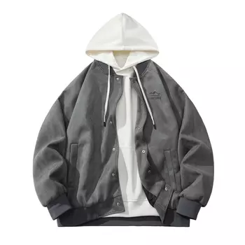 LIVINGTOWN Куртка унисекс, Абрикосовый жакет + белая толстовка