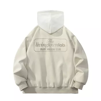 LIVINGTOWN Куртка унисекс, Черная куртка и белый худи