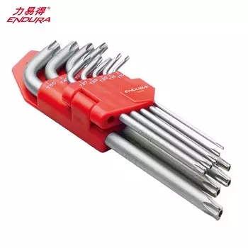 Liyide 9 шт. L-образный ключ со средним отверстием в форме цветка, набор отверток в форме цветка сливы с отверстием, полая внутренняя шестигранная отвертка E1578 Endura