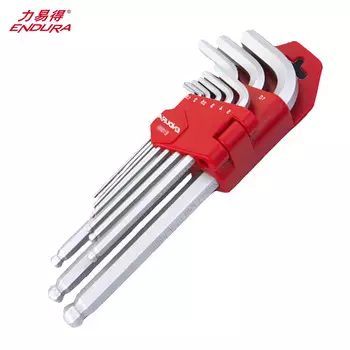 Liyide, метрический шестигранный ключ с удлиненной шаровой головкой, 9 предметов, набор инструментов для 6-угольной отвертки L-типа 7, набор инструментов E1555 Endura