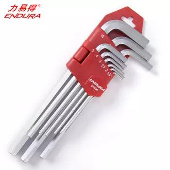 Liyide, набор из 9 предметов, метрические удлиненные шестигранные ключи с плоской головкой, 6-угольная отвертка, шестигранный квадратный ключ E1554 Endura