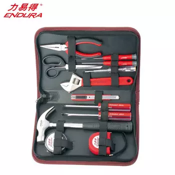 Liyide портативный набор инструментов из 12 предметов, набор инструментов для домашней ручной установки и ухода за имуществом, набор инструментов E1125 Endura