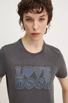 ЛЮБОВЬ футболка Desigual, серый