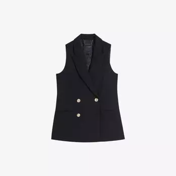 Llaylaj двубортный тканый пиджак без рукавов Ted Baker, черный